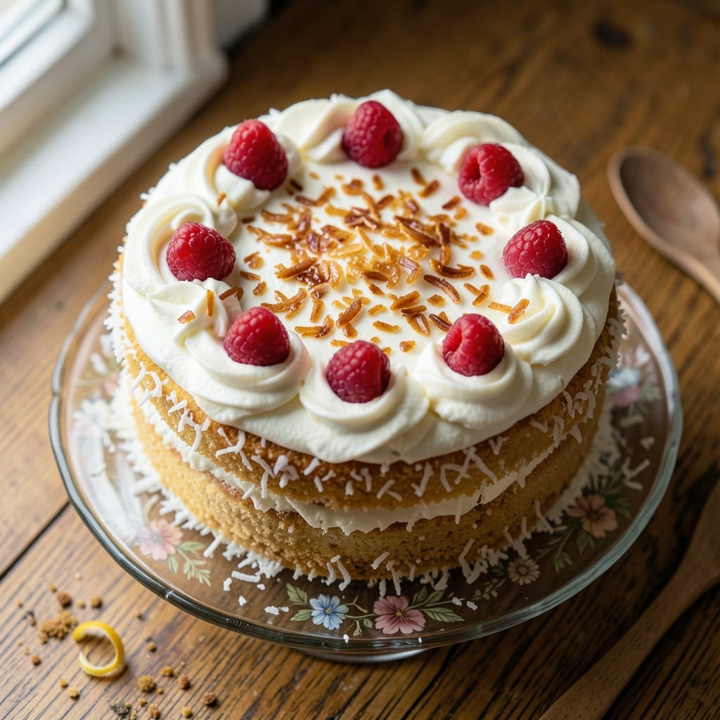 1950s Old-Fashioned Coconut Cake Recipe: Nostalgic Vanilla-Coconut Layers with Toasted Top