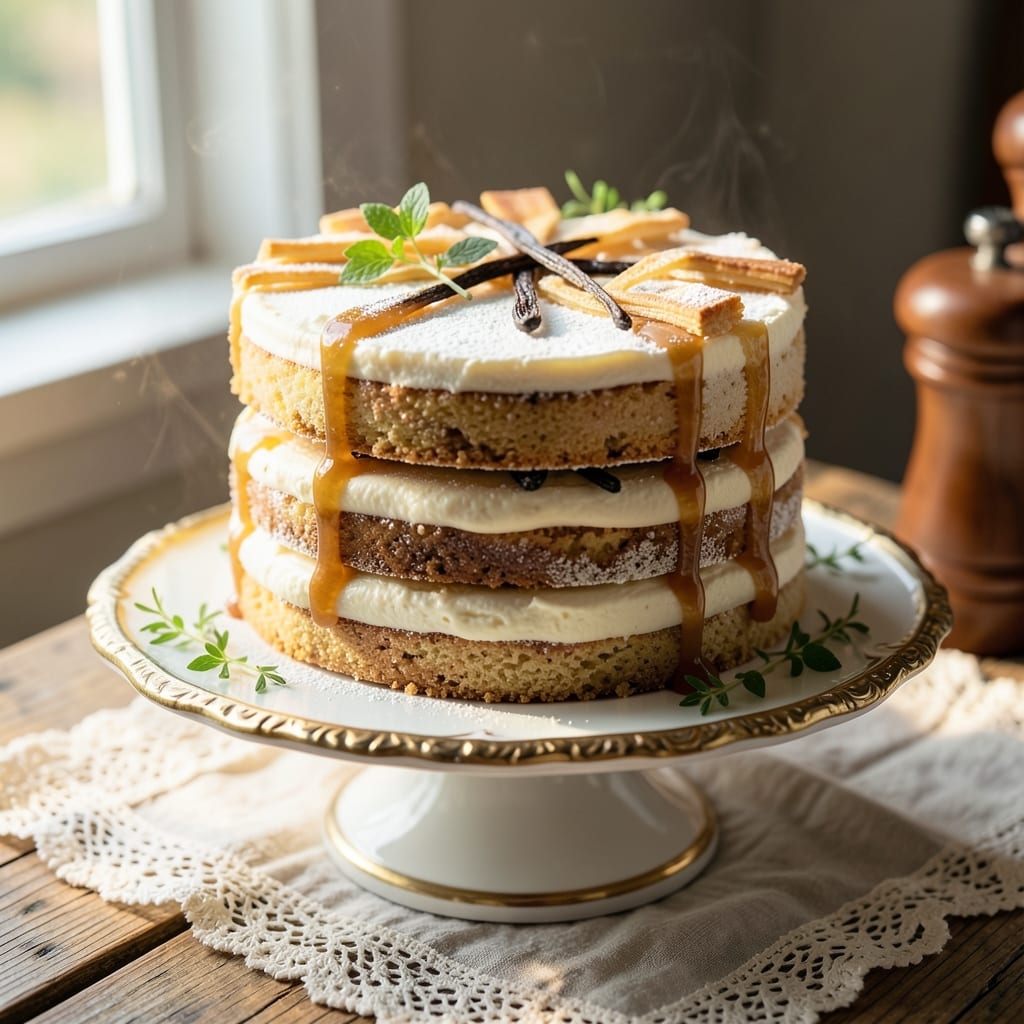 1800s Layer Cake Recipe: Victorian Spice and Vanilla Bean Grandeur