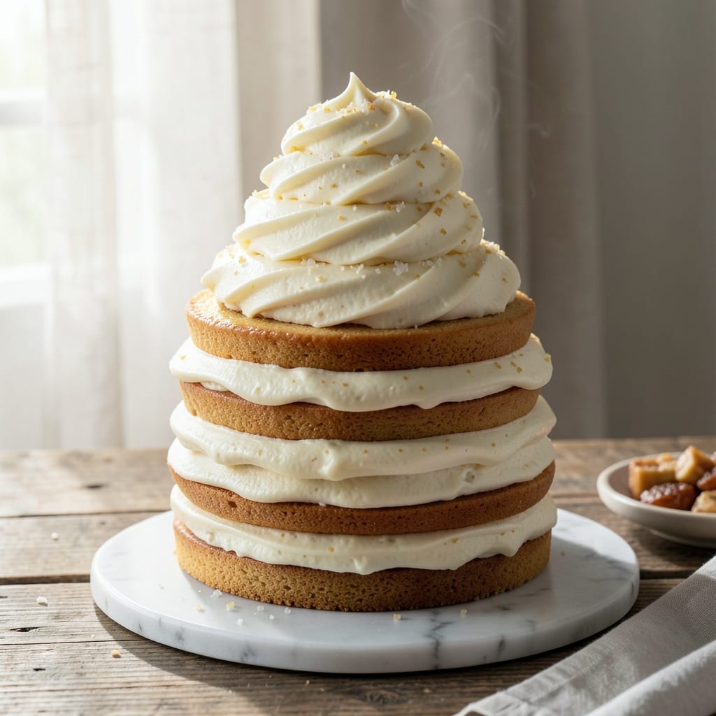 1000 Layer Cake Recipe: Precision-Stacked Vanilla Buttercream Rivers