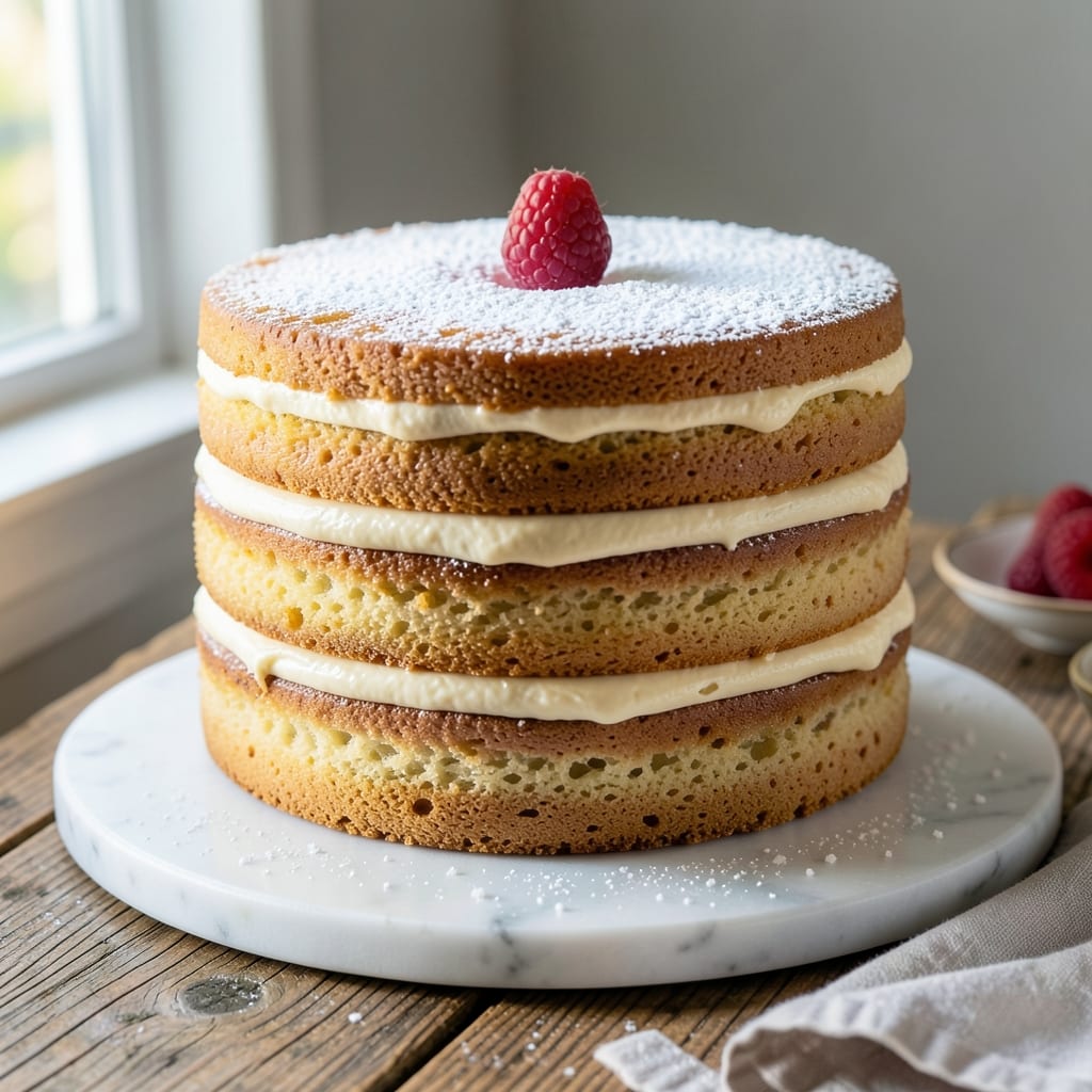 3 Layer Vanilla Cake Recipe From Scratch: Batter-Poured Precision for Cake Stand Height