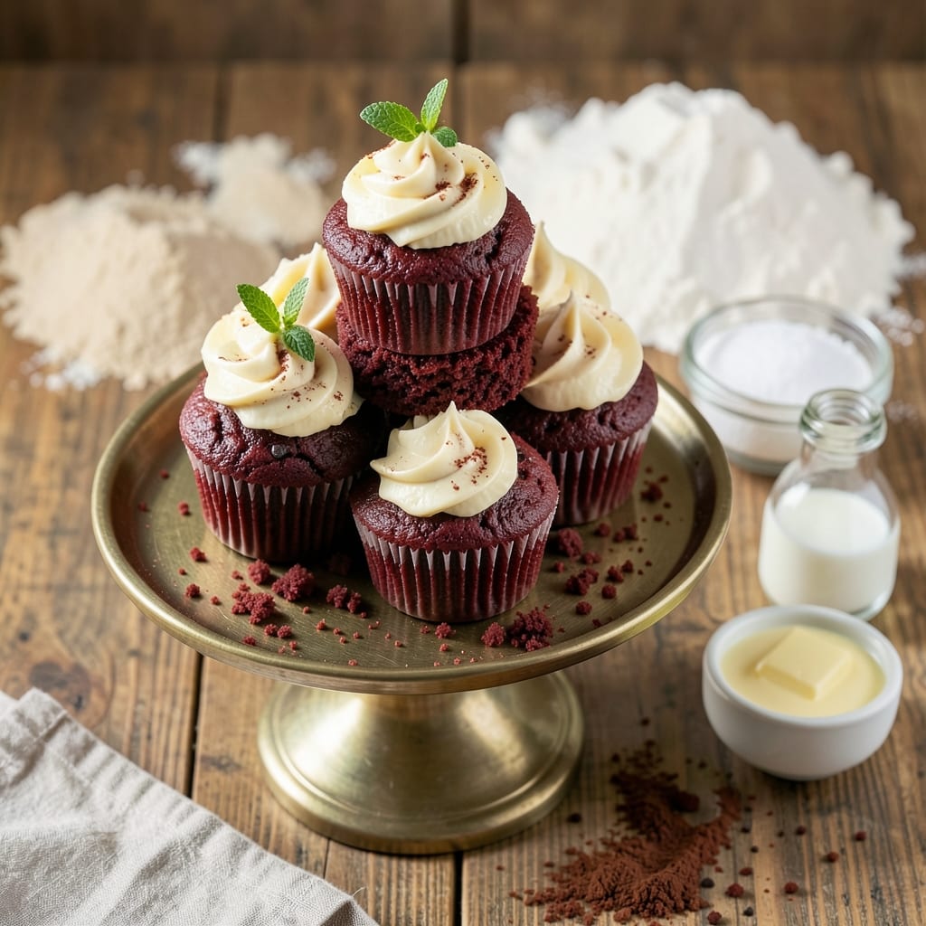 Amazing Red Velvet Cupcakes Recipe: Moist Velvet Layers with Cream Cheese Frosting Swirls