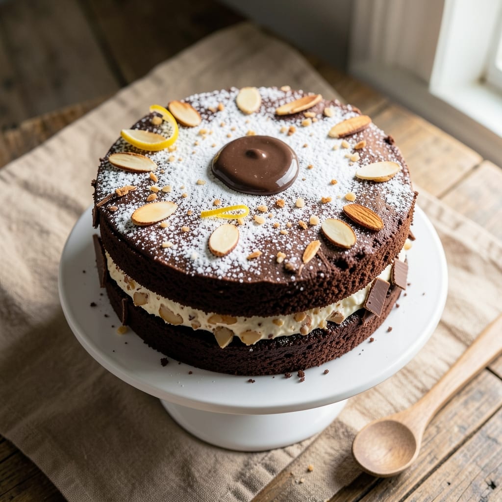 Almond Roca Chocolate Cake Recipe: Crunchy Nut Topping and Fudgy Layers