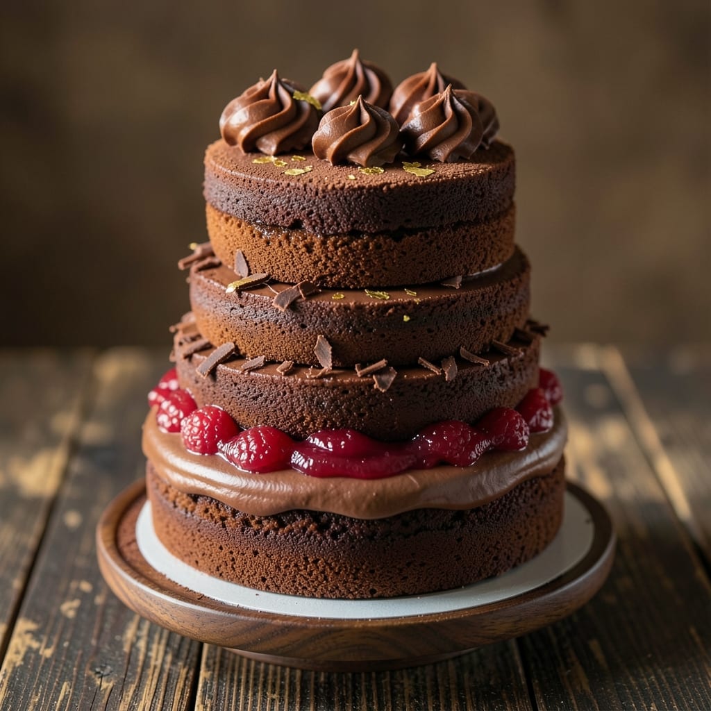 4 Tier Chocolate Cake Recipe: Edible Fondant Bridges for Stable Towering Height