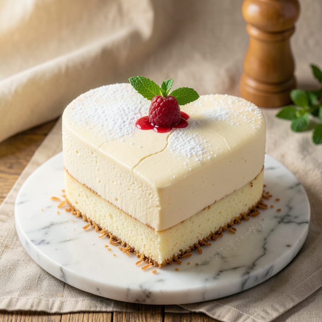 6-Inch Heart Cake Recipe: Romantic Fondant Bridge Design in One Tin