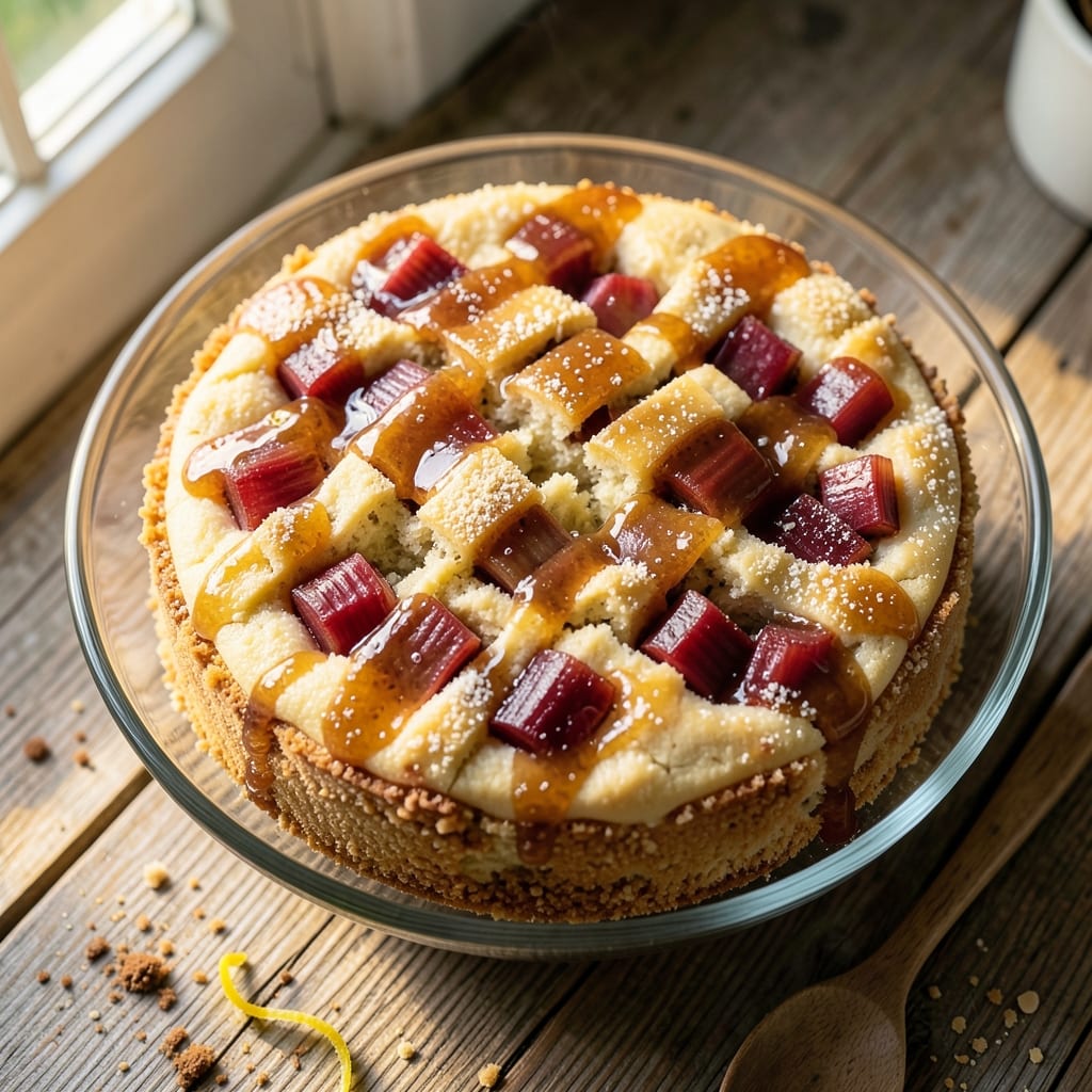 Almond Rhubarb Cake Delight Recipe: Tart-Sweet Balance with Buttery Crispness