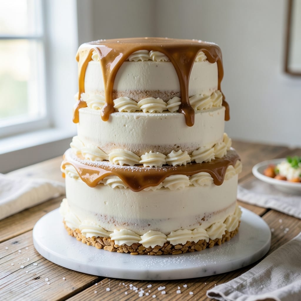 3 Layer White Cake Recipe From Scratch: Crispy-Layered Grandeur With Vanilla Buttercream Rivers