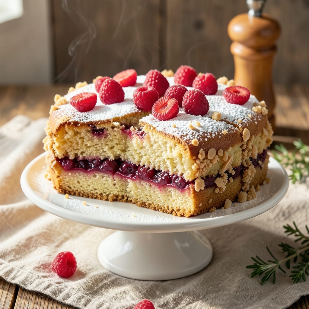 Almond Cake With Raspberry Filling Recipe: Velvet Layers and Bursting Jam