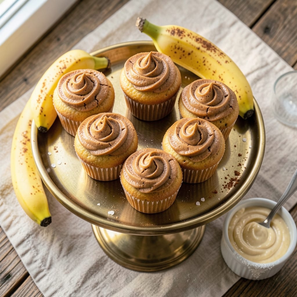 2 Banana Cupcakes Recipe: Fudgy Core and Creamy Frosting Harmony
