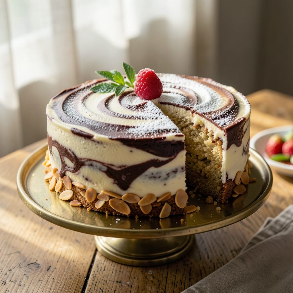 8-Inch Marble Cake Recipe: Classic Vanilla-Chocolate Swirls in One Pan