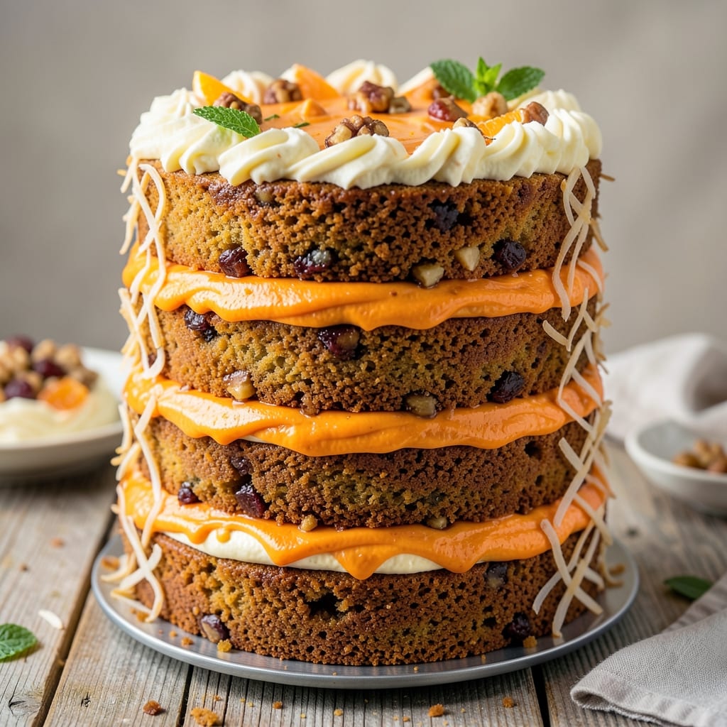 7 Layer Carrot Cake Recipe: Spiced Moistness With Cream Cheese Frosting Rivers