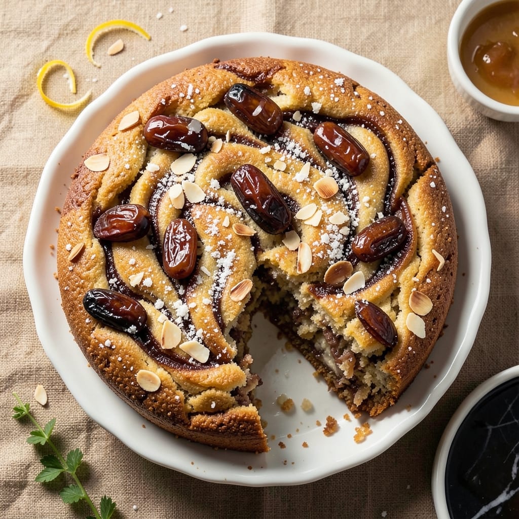 Almond Date Cake Recipe: Moist Crumb and Caramelized Date Swirls