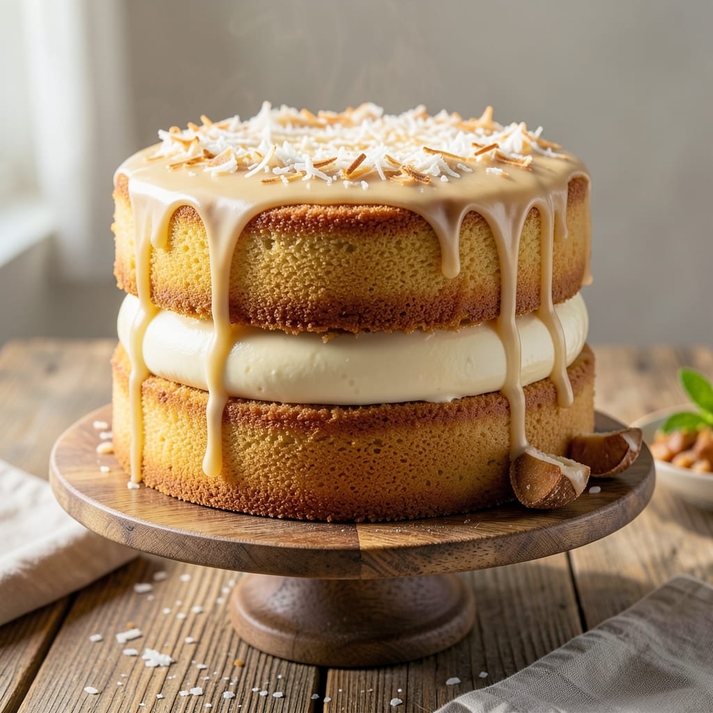 2 Layer Coconut Cake Recipe: Tropical Fluff and Cream Cheese Frosting Bliss