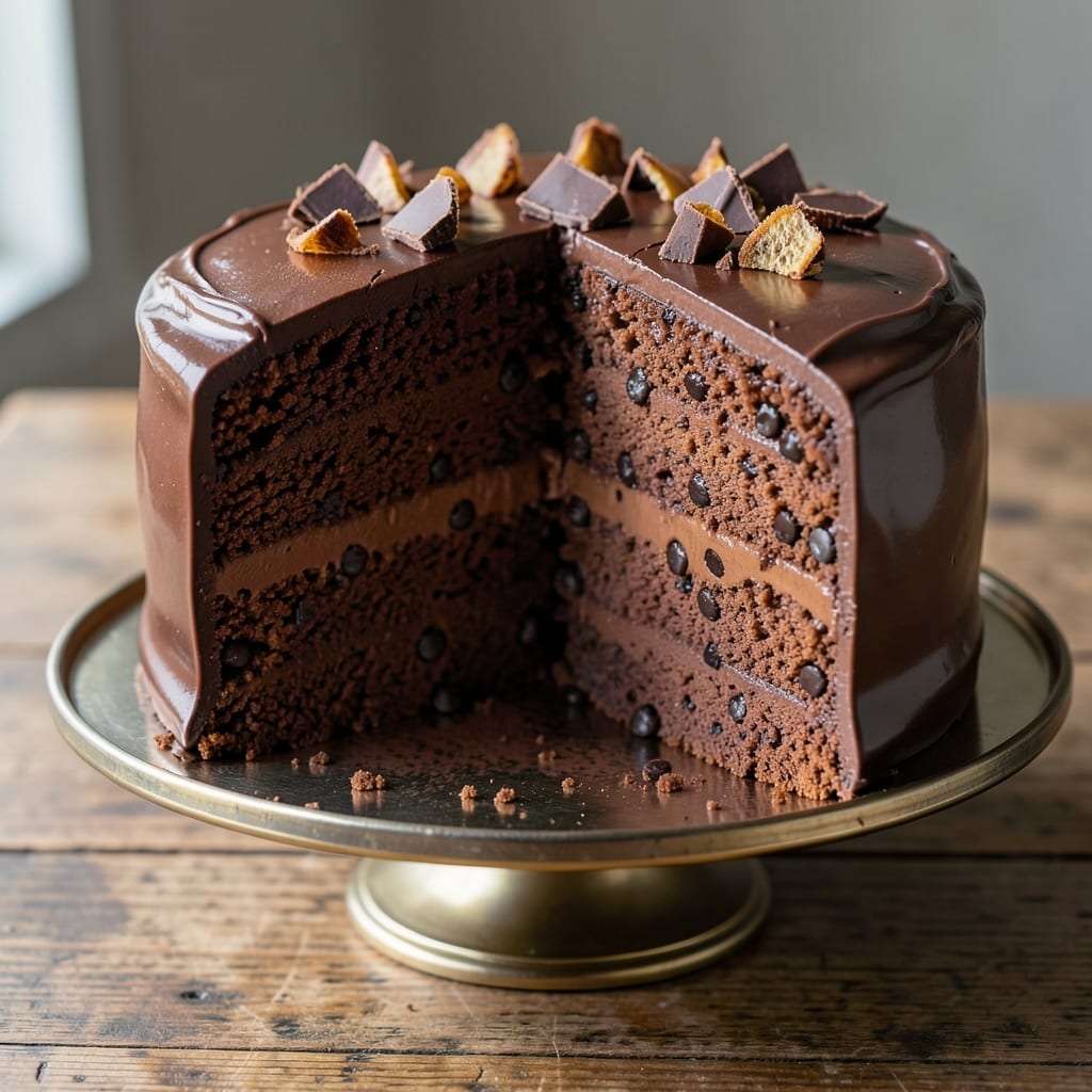 1234 Chocolate Cake Recipe: Rich Ganache Drizzle and Crunchy Top Magic