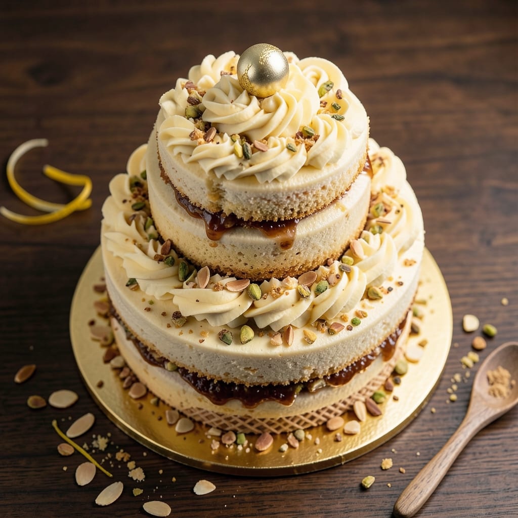 Amaretto Wedding Cake Recipe: Boozy Almond Buttercream with Crispy Layers