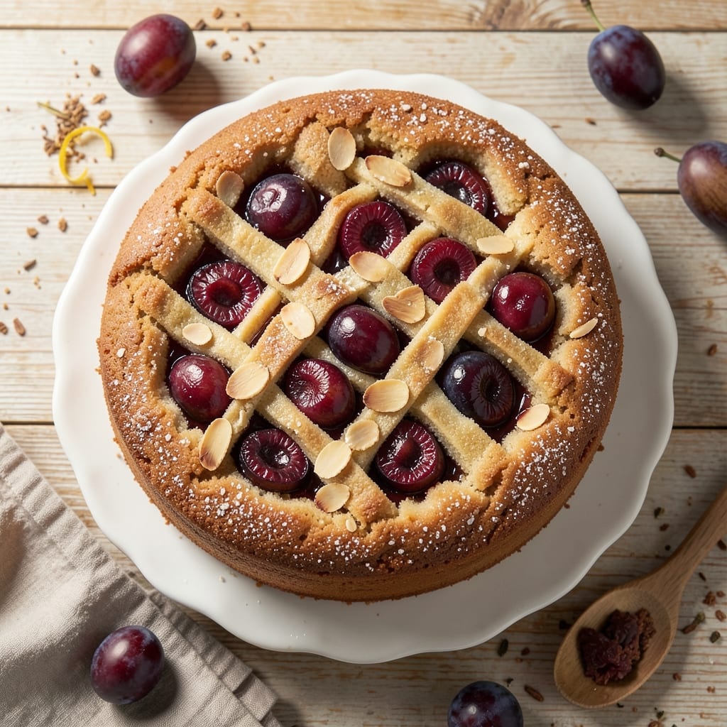Almond Plum Cake Recipe: Velvet Texture with Plum Jam Bursts