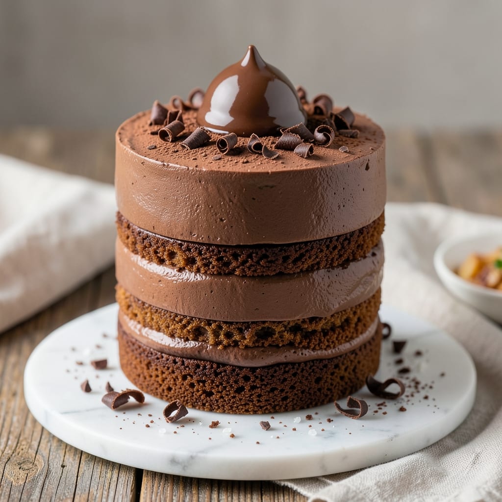 3 Layer Chocolate Mousse Cake Recipe: Rich Velvety Layers with Silky Ganache Rivers