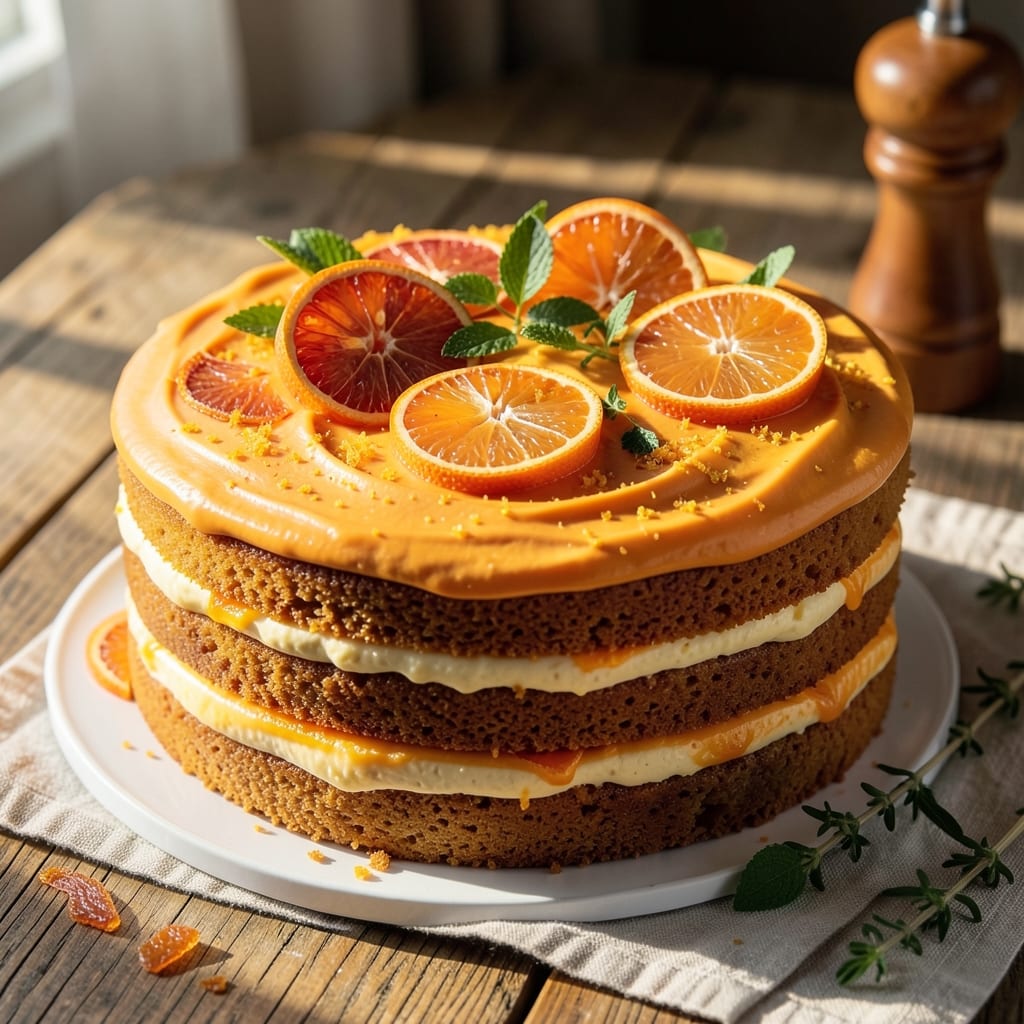 Amazing Orange Cake Recipe: Zesty Glaze and Vanilla-Infused Layers