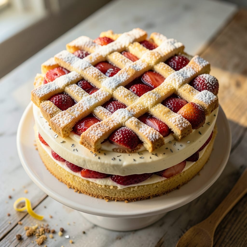 Ambrosia Fresh Strawberry Cake Recipe: Layered Vanilla Swirls with Juicy Berries