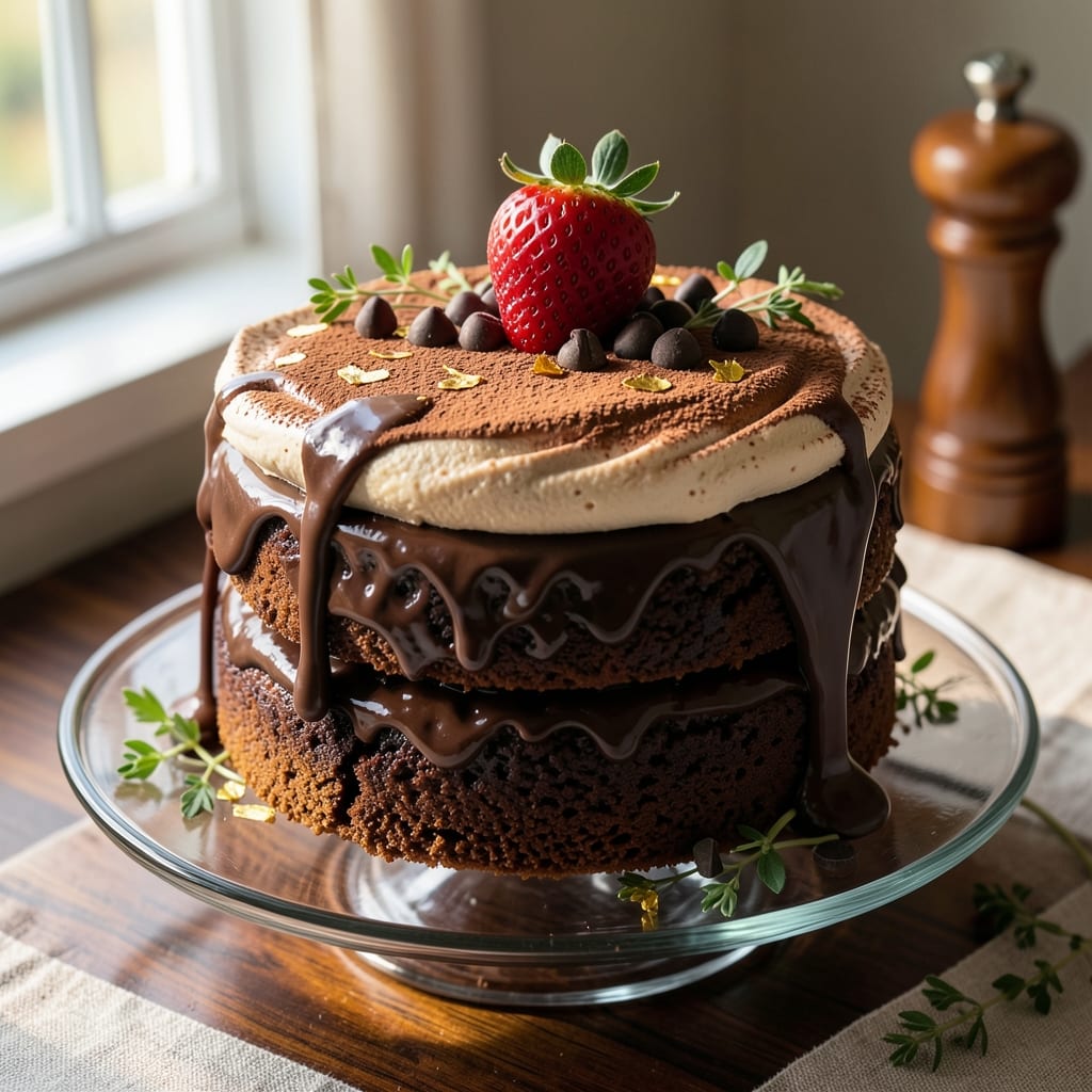$100 Chocolate Cake Recipe: Luxe Velvet Layers With Edible Fondant Bridges