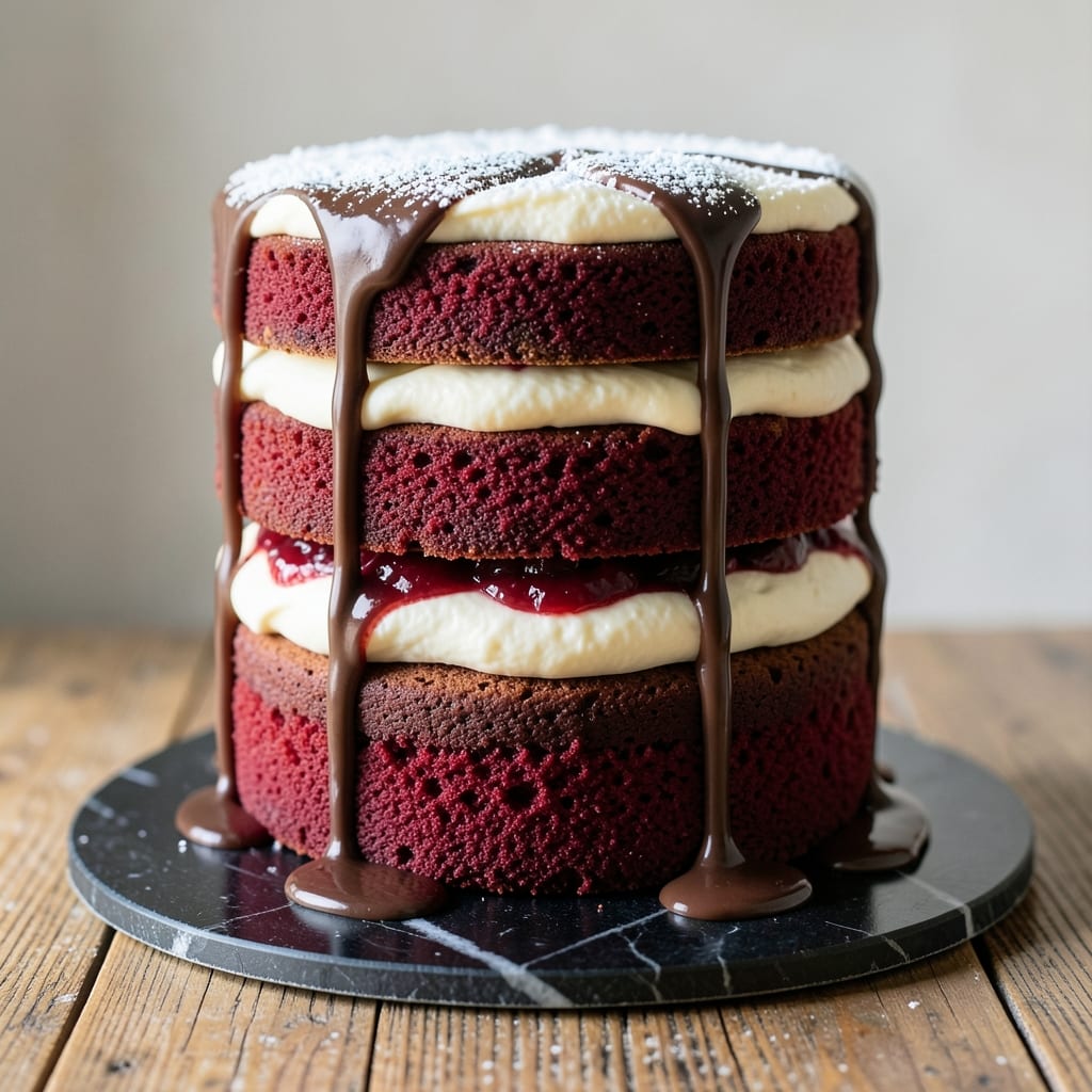 4 Layer Red Velvet Cake Recipe: Velvety Spice and Cream Cheese Frosting Harmony