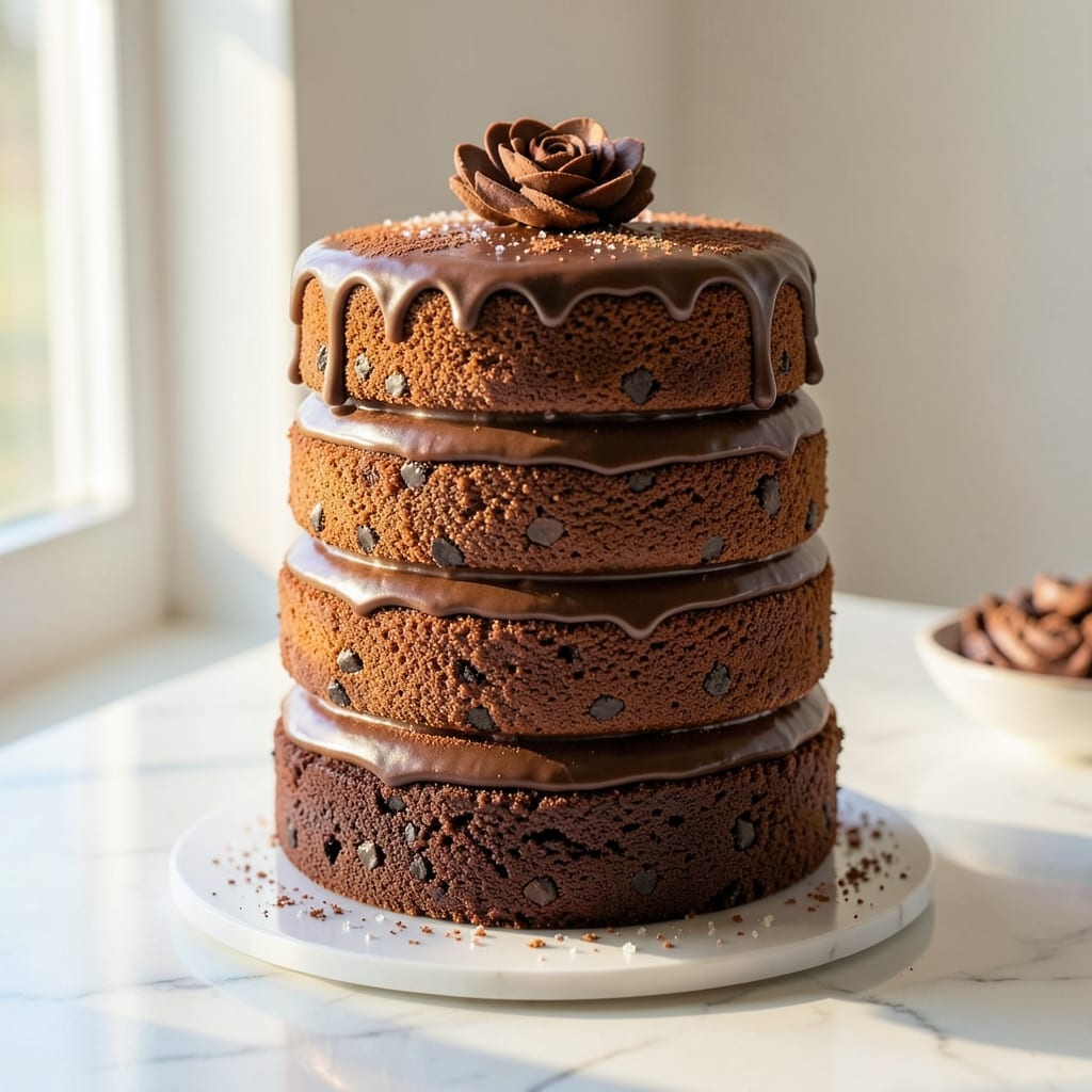 6-Layer Chocolate Cake Recipe: Edible Fondant Bridges for Sky-High Stability