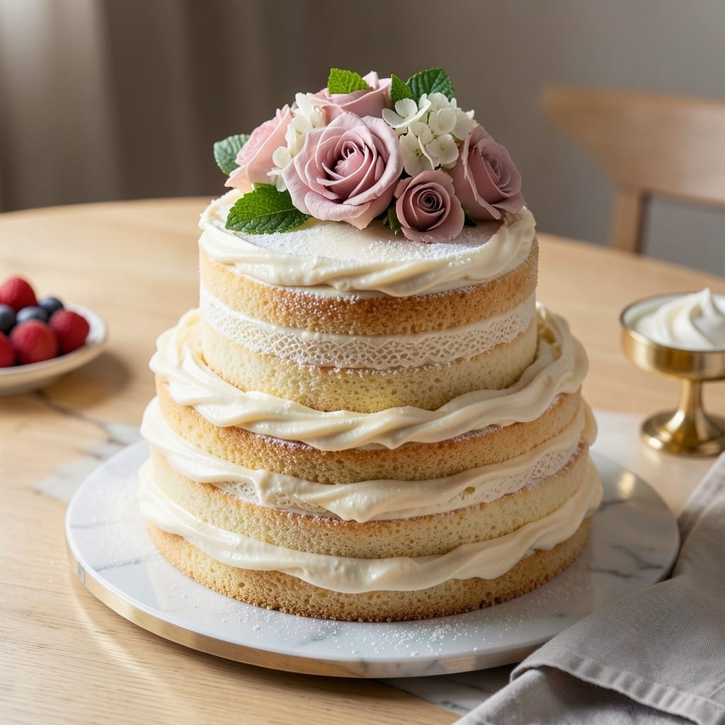 10-Inch Wedding Cake Recipe: Tiered Elegance With Edible Fondant Bridges
