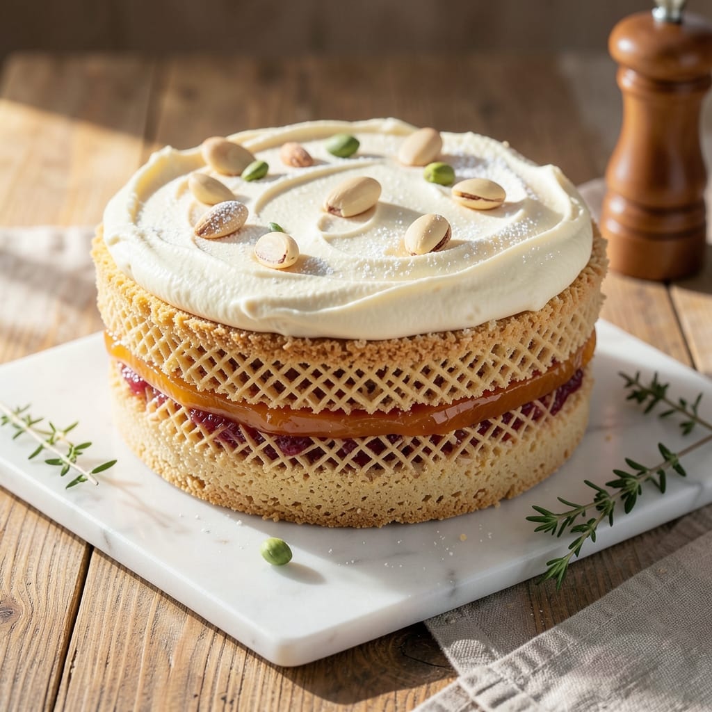 Alhambra Cake Recipe: Marzipan-Infused Layers with Toasted Almond Crunch