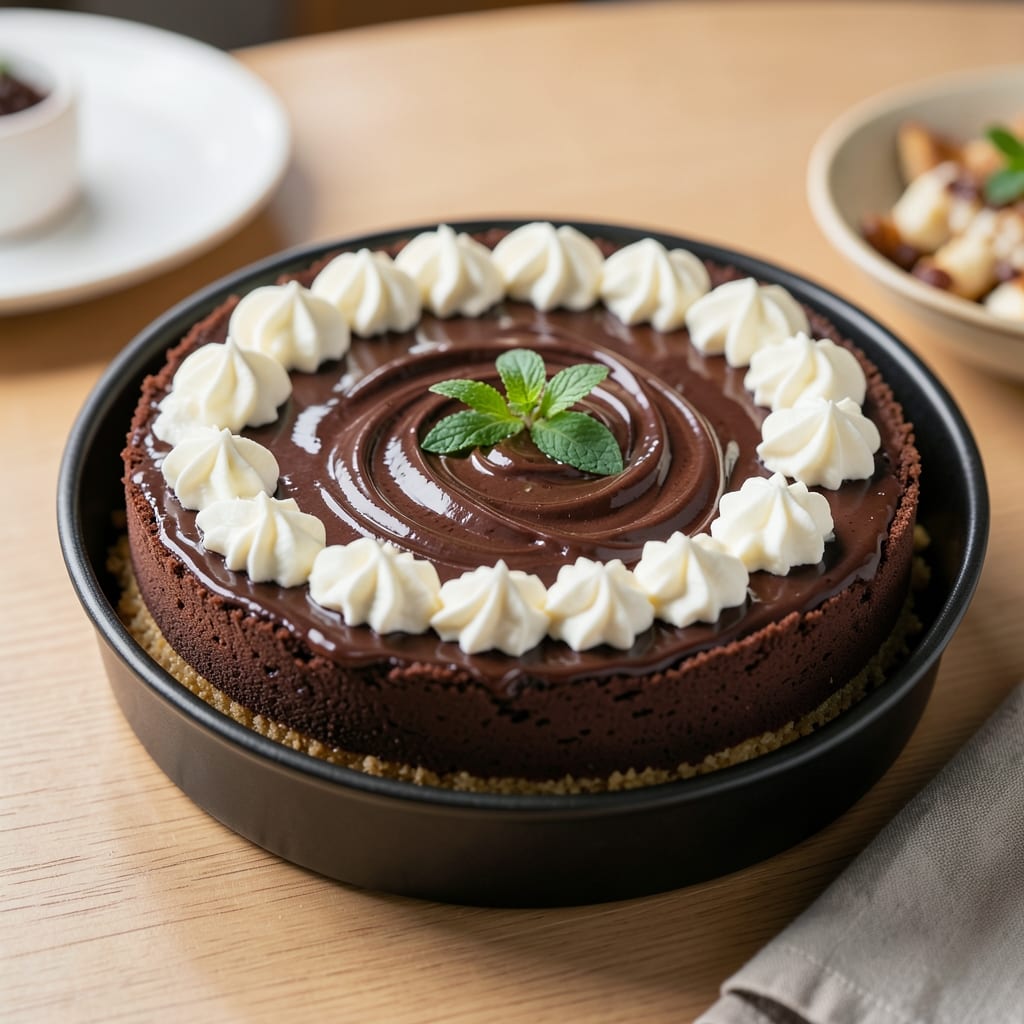 8-Inch Chocolate Cheesecake Recipe: Rich Fudge Swirls and Buttery Crust Edge
