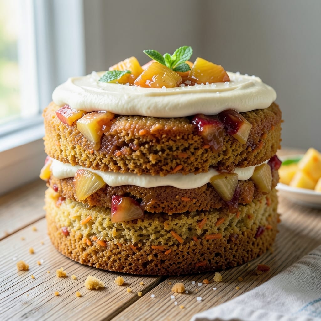2 Layer Carrot Cake Recipe With Pineapple: Tropical Moistness and Cream Cheese Frosting Bliss