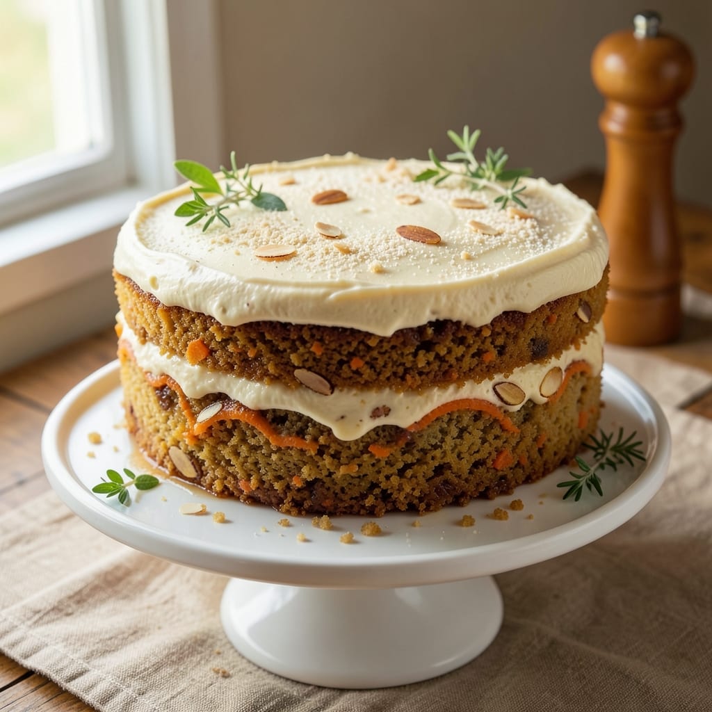 Almond Carrot Cake Recipe: Warm Spice Crunch With Hidden Almond Butter Swirl