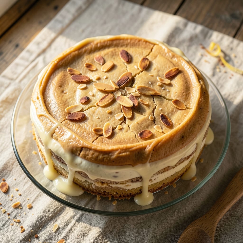 Almond Sour Cream Cake Recipe: Nutty Vanilla Swirls With Crispy Crown