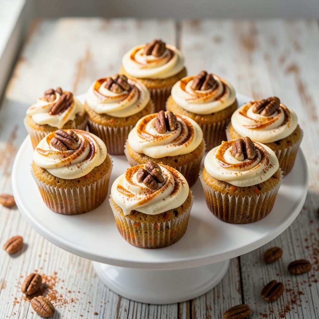 12 Carrot Cake Cupcakes Recipe: Spiced Moistness With Cream Cheese Frosting Swirls