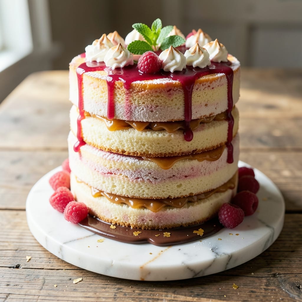 7 Layered Vanilla Cake Recipe: Edible Fondant Bridges for Stable Height
