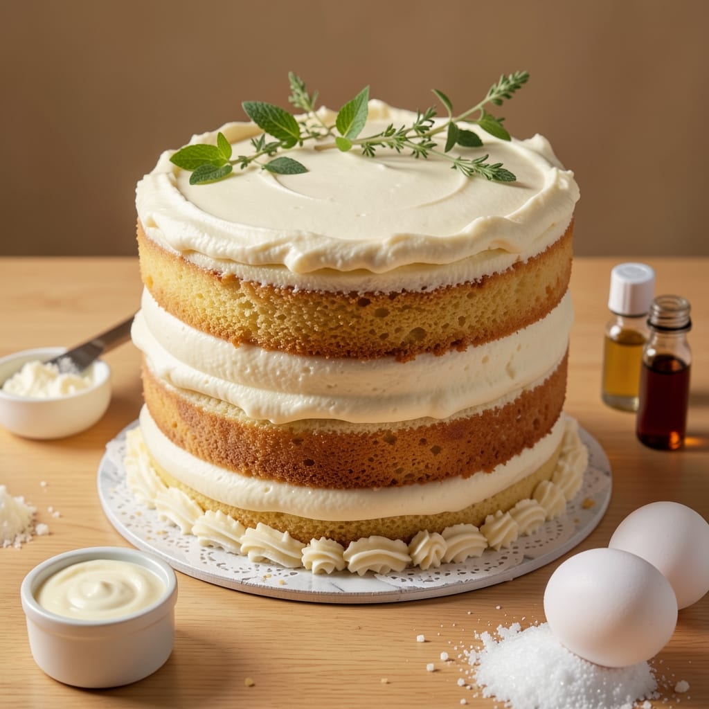 14-Inch Vanilla Cake Recipe: Towering Height With Stable Layers