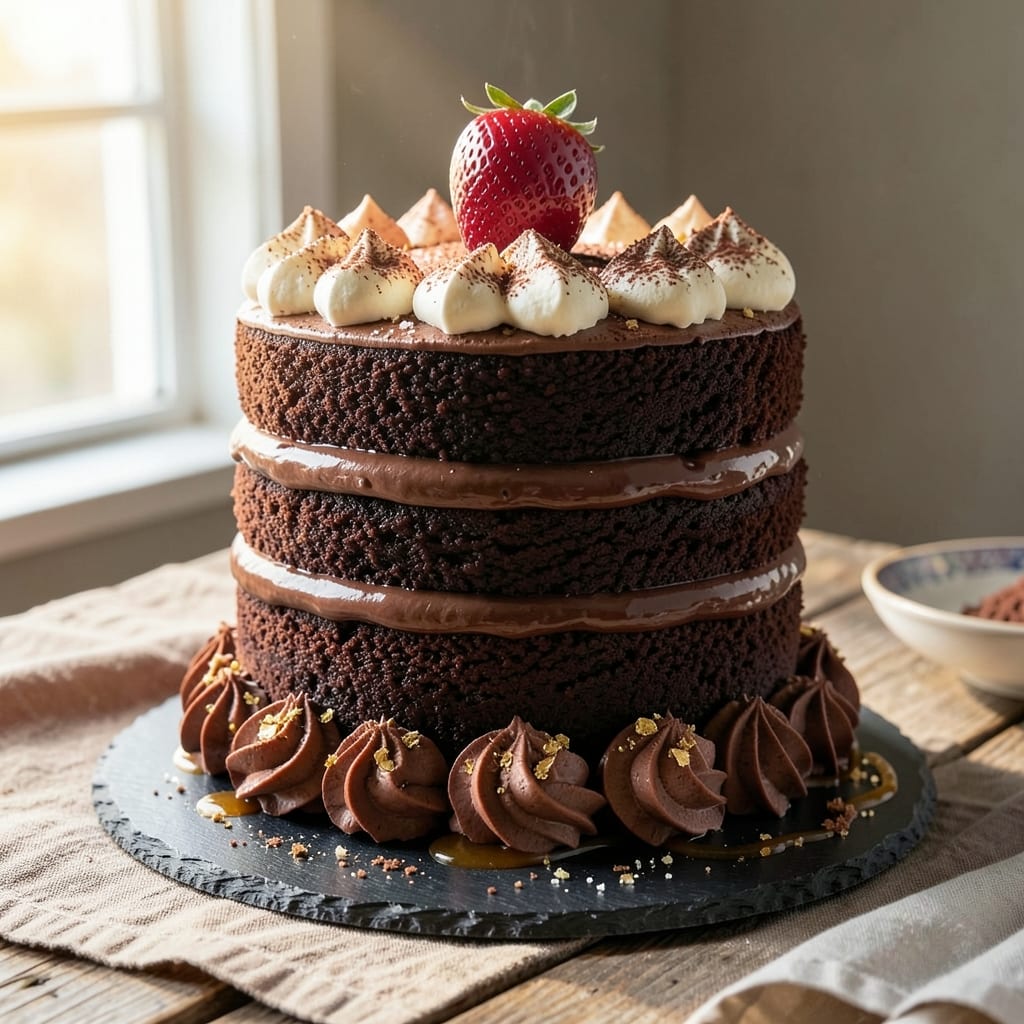 18 Layer Chocolate Cake Recipe: Microwave Mug Magic With Edible Fondant Bridges