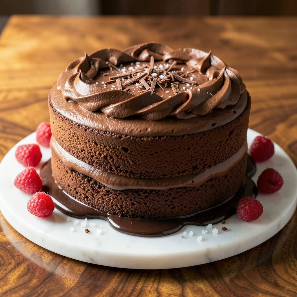 3-Layer 9-Inch Chocolate Cake Recipe: Fudgy Base, Silky Middle, Crispy Top Trifecta