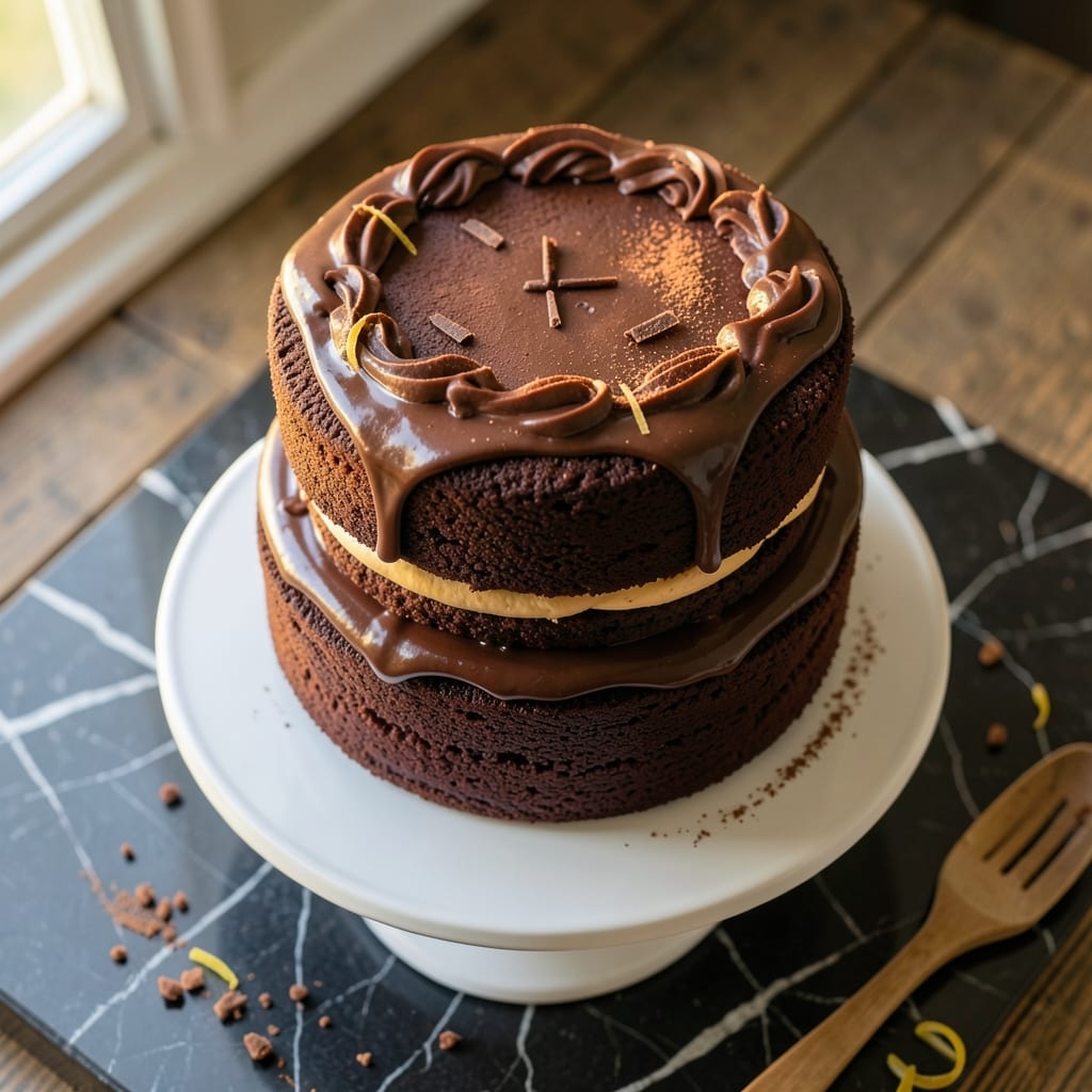 2-Tier Chocolate Cake Recipe: Showstopping Height With Edible Fondant Supports