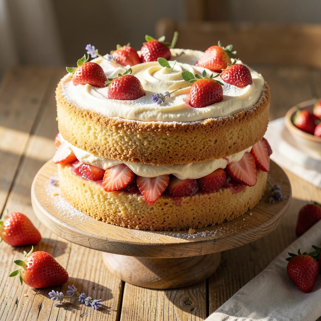All Natural Strawberry Cake Recipe: Sunshine-Lit Layers with Fresh Fruit Burst